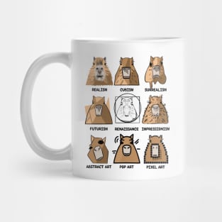 Capybaras Funny Capybara Face Rodent Ok I Pull Up Capybara Mug